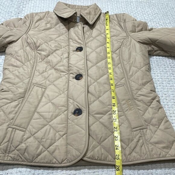 Women's Barbour Forth Quilt Coat The Tartan Collection Tan Size 8 - Picture 14 of 16